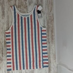 Original Use Red White and Blue Striped Tank Top